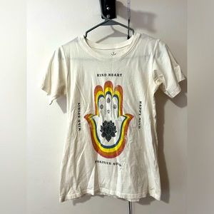 Life Clothing Co (Purchased at Buckle) White Boho Graphic T-Shirt